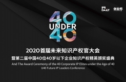 “2020首屆未來知識產(chǎn)權(quán)官大會暨第二屆中國40位40歲以下企業(yè)知識產(chǎn)權(quán)精英頒獎盛典”今日開啟！