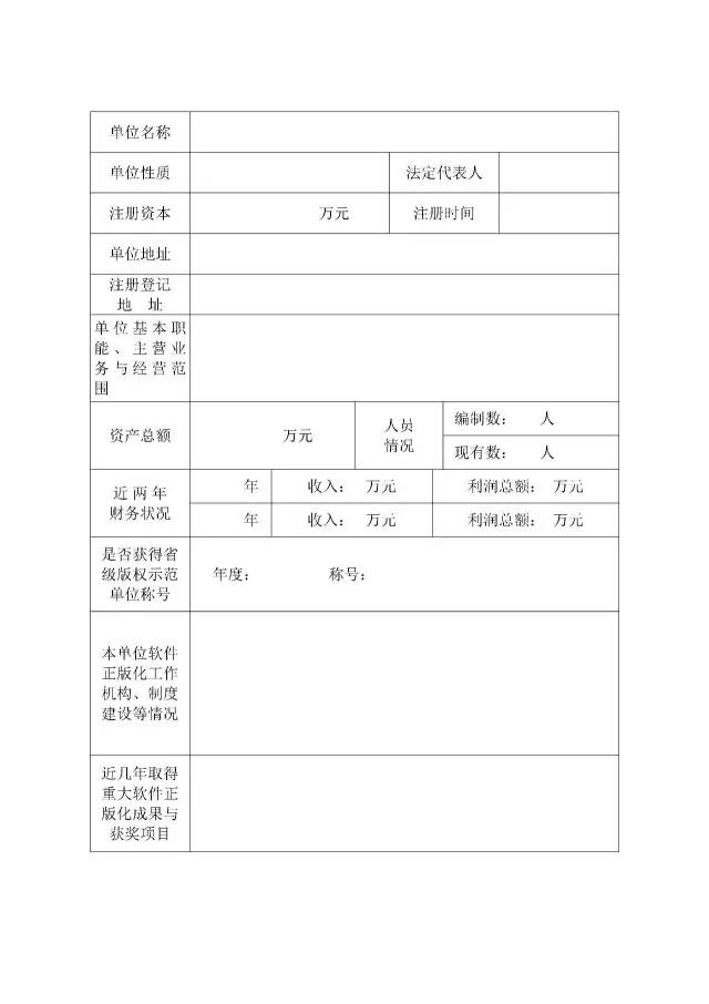 國家版權(quán)局：統(tǒng)一啟用全國版權(quán)示范城市、示范單位等申報(bào)表通知（附申請表）