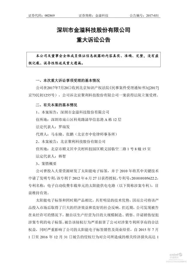 索賠1億元！又一家科技公司IPO前夕遭競爭對手「專利訴訟」阻擊！