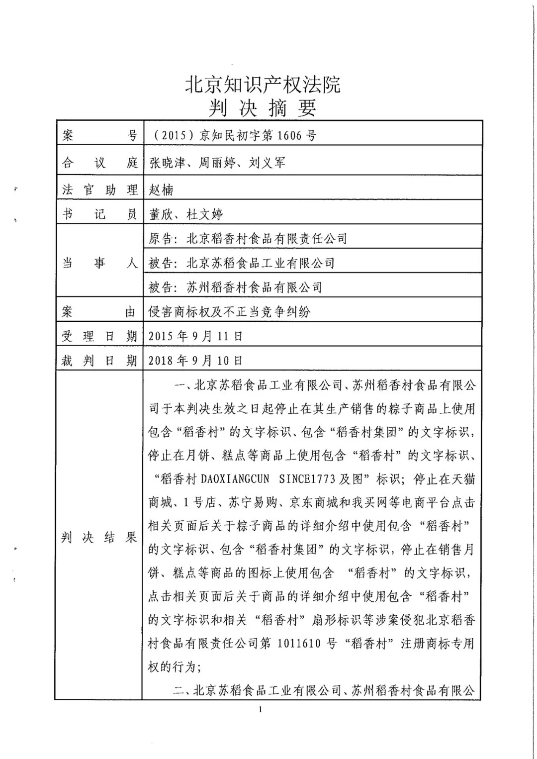 南北之爭！北稻訴蘇稻一審獲賠3000萬（98頁判決書全文）