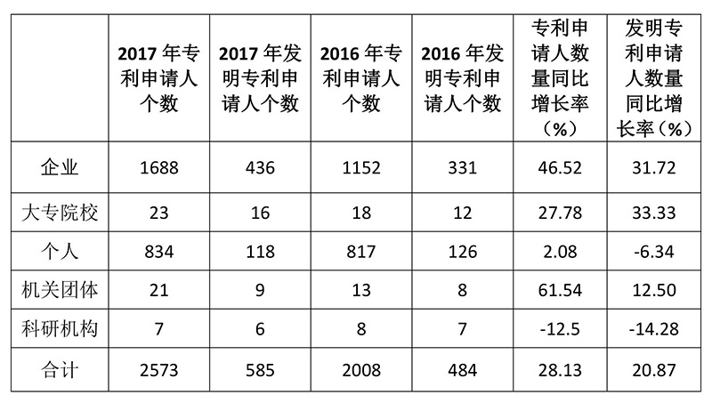 廣州市白云區(qū)2017年專利數(shù)據(jù)分析報告