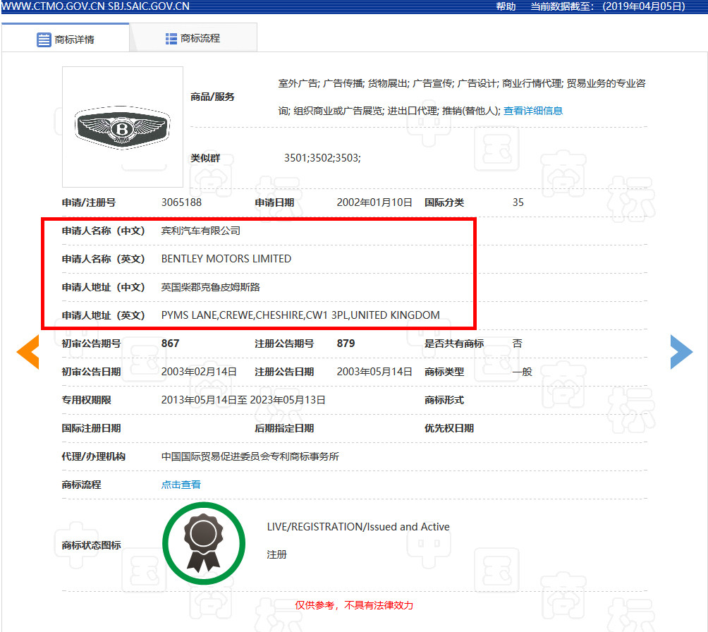 賓利汽車申請300余件賓利商標(biāo)，被認(rèn)定為非正常申請！什么情況？