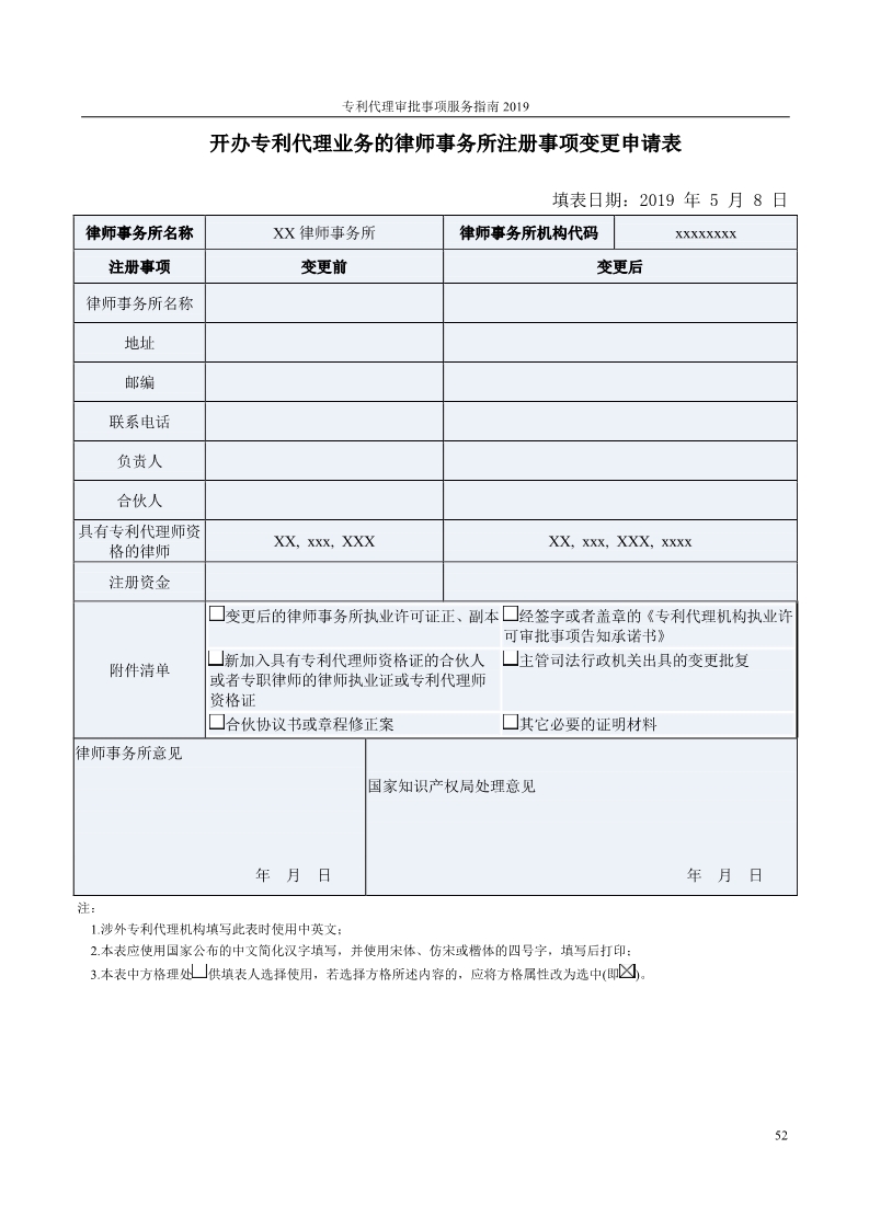 2019最新專利代理審批事項(xiàng)服務(wù)指南公布?。?.31起實(shí)施）