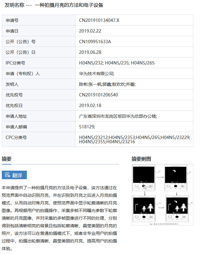 華為“拍月亮”已申請專利！一種拍攝月亮的方法和電子設(shè)備（附原理介紹）