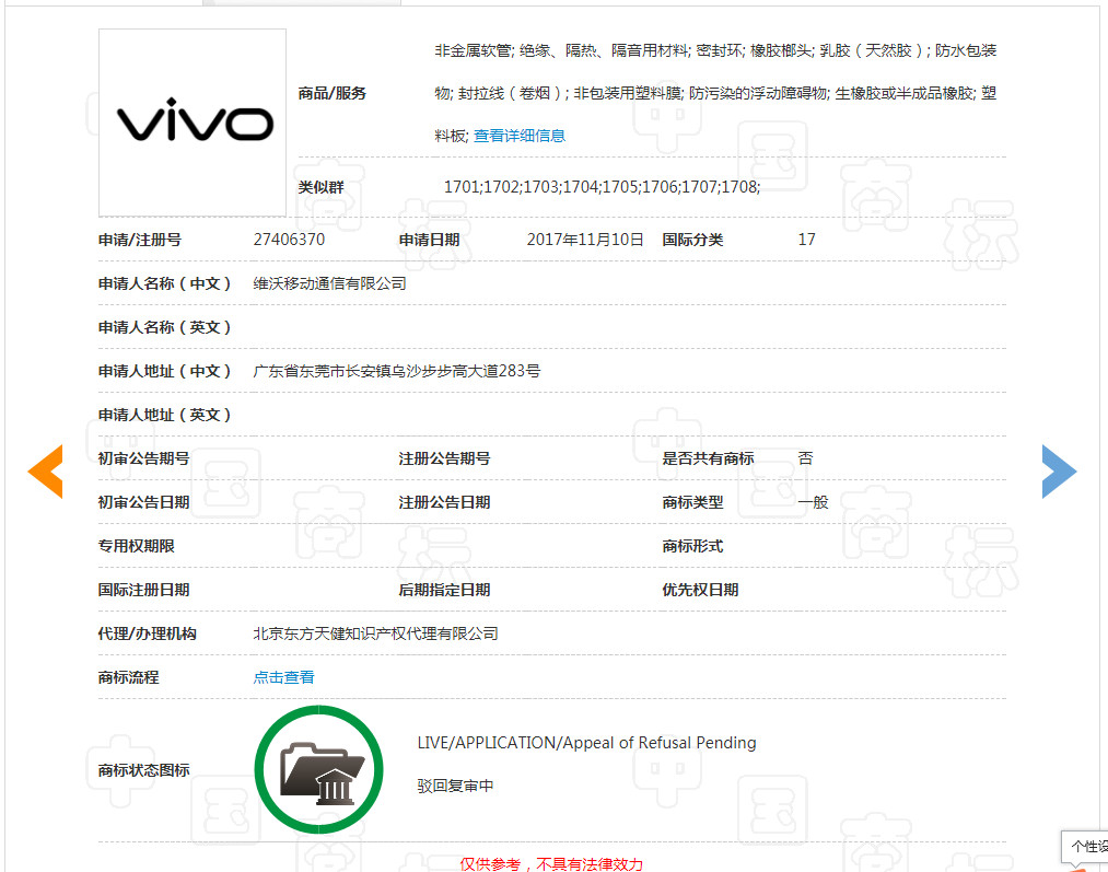 4080件商標(biāo)保駕護(hù)航的VIVO，這件“VIVO”商標(biāo)卻被駁回了！