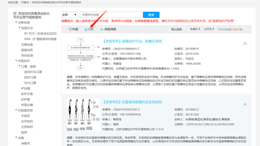 剛剛！抗擊新冠病毒感染肺炎專利運營專題數(shù)據(jù)庫正式上線