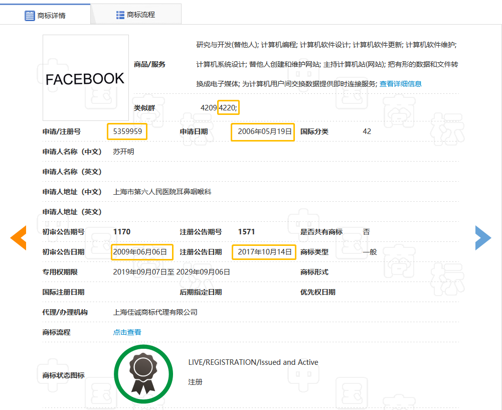 全球性社交網(wǎng)站“Facebook”的商標被中國人無效了？