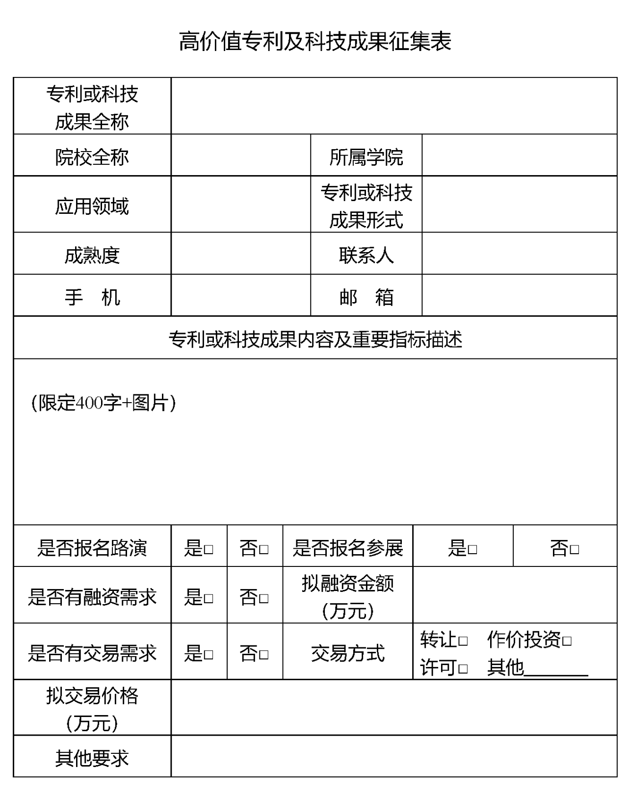 第四屆中國高校專利年會(huì)邀請函