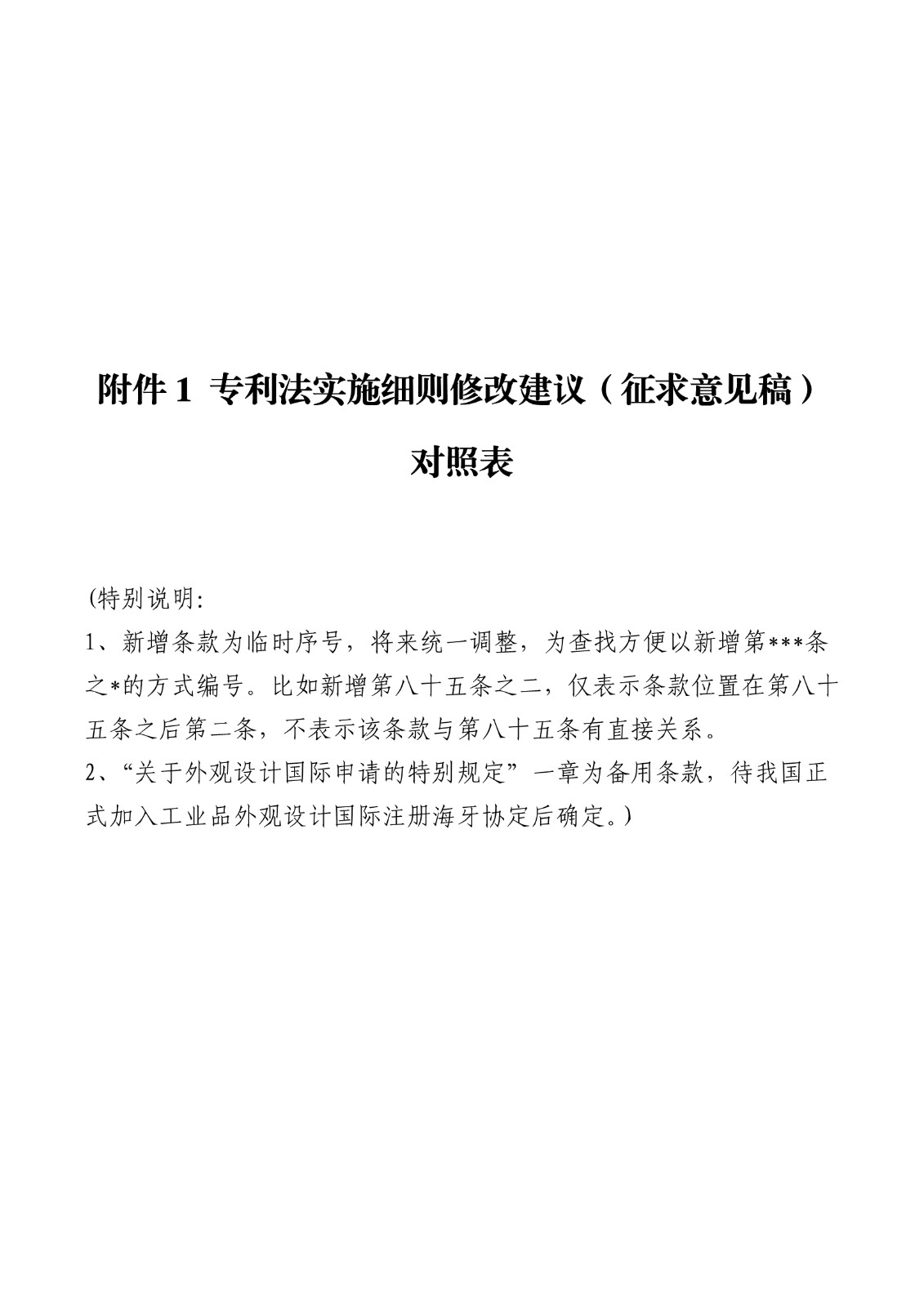 《專利法實施細(xì)則修改建議（征求意見稿）》全文！