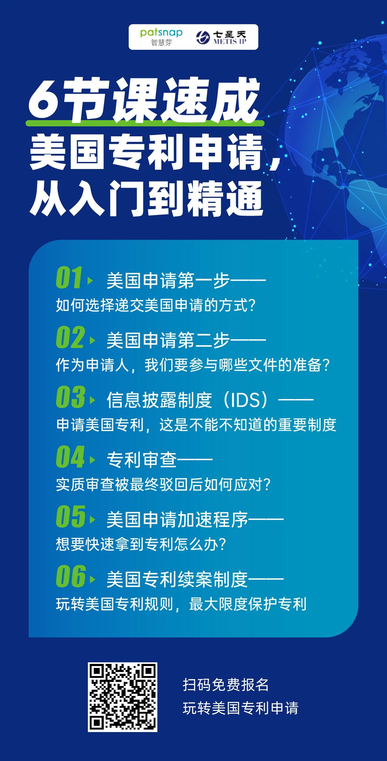 6節(jié)課速成美國專利申請，從入門到精通！