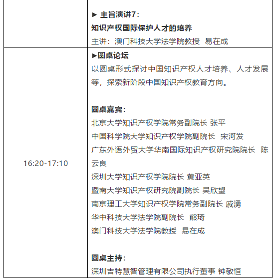 倒計時1天！粵港澳大灣區(qū)知識產(chǎn)權人才發(fā)展大會全天議程公開