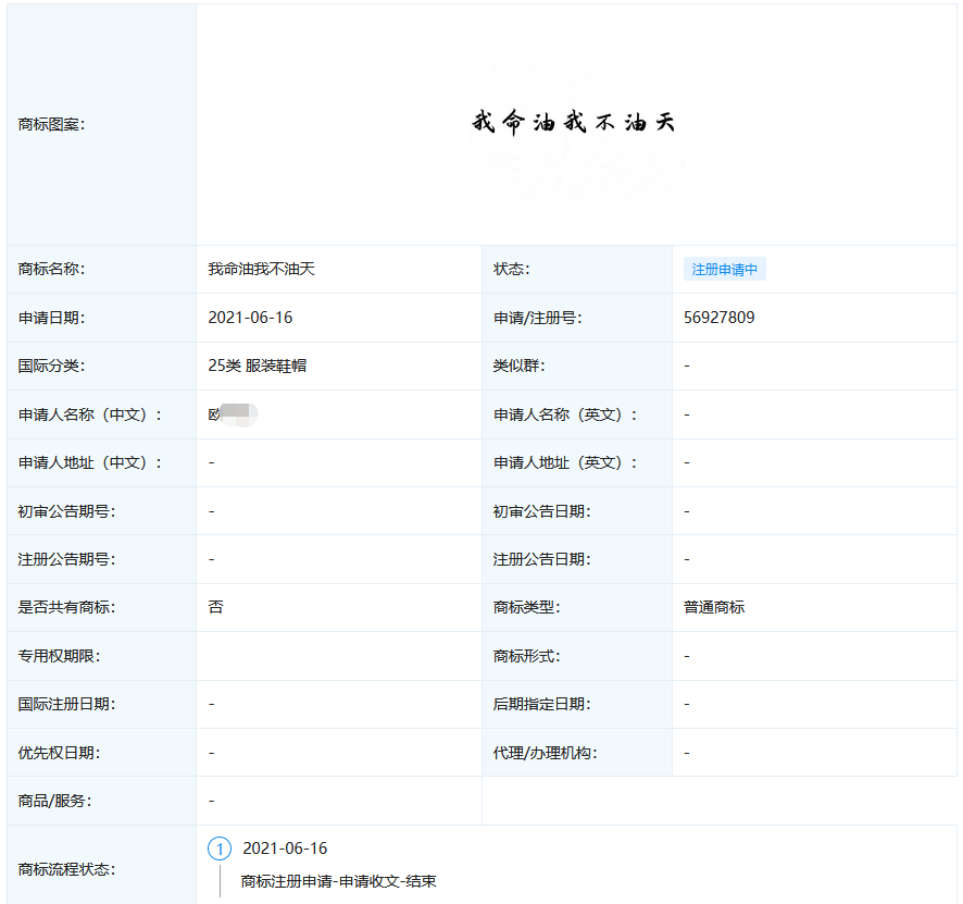 “我命油我不油天”商標(biāo)被搶注！此前擬注冊為公司名被駁回