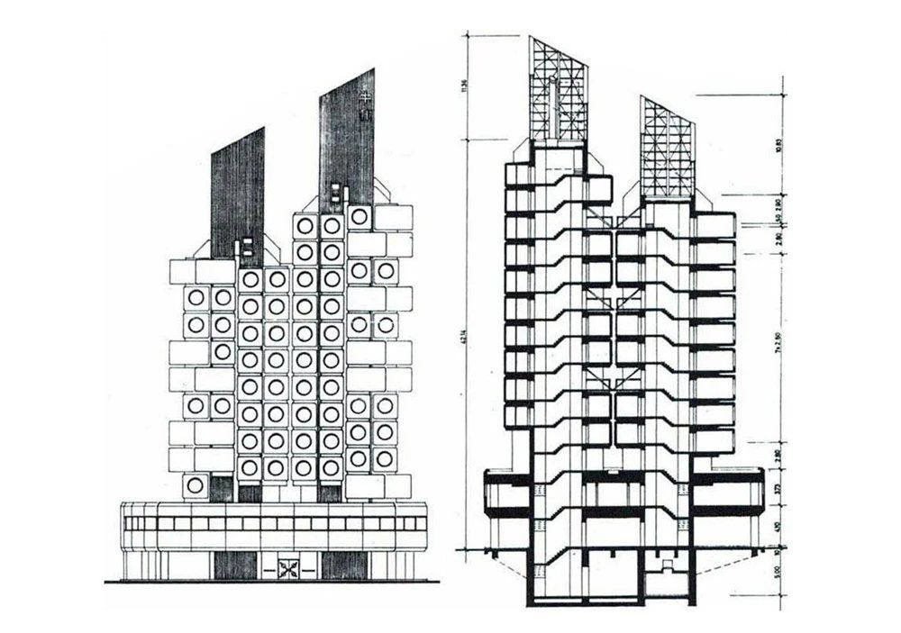 從建成到拆除！再見(jiàn)了，黑川紀(jì)章的 ‘中銀膠囊塔’