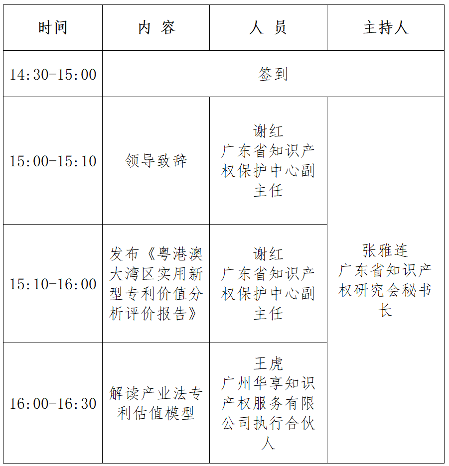 《粵港澳大灣區(qū)實(shí)用新型專利價(jià)值分析評價(jià)報(bào)告》發(fā)布會邀您參加！