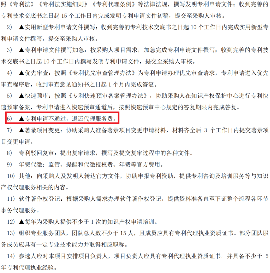 專利申請不通過退還代理費？30萬招標，發(fā)明專利9560元，實用新型3500元！