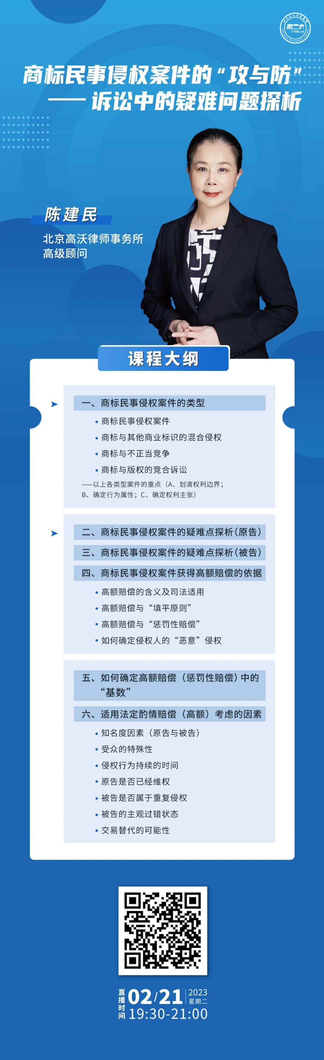 今晚19:30直播！商標(biāo)民事侵權(quán)案件的“攻與防”——訴訟中的疑難問題探析