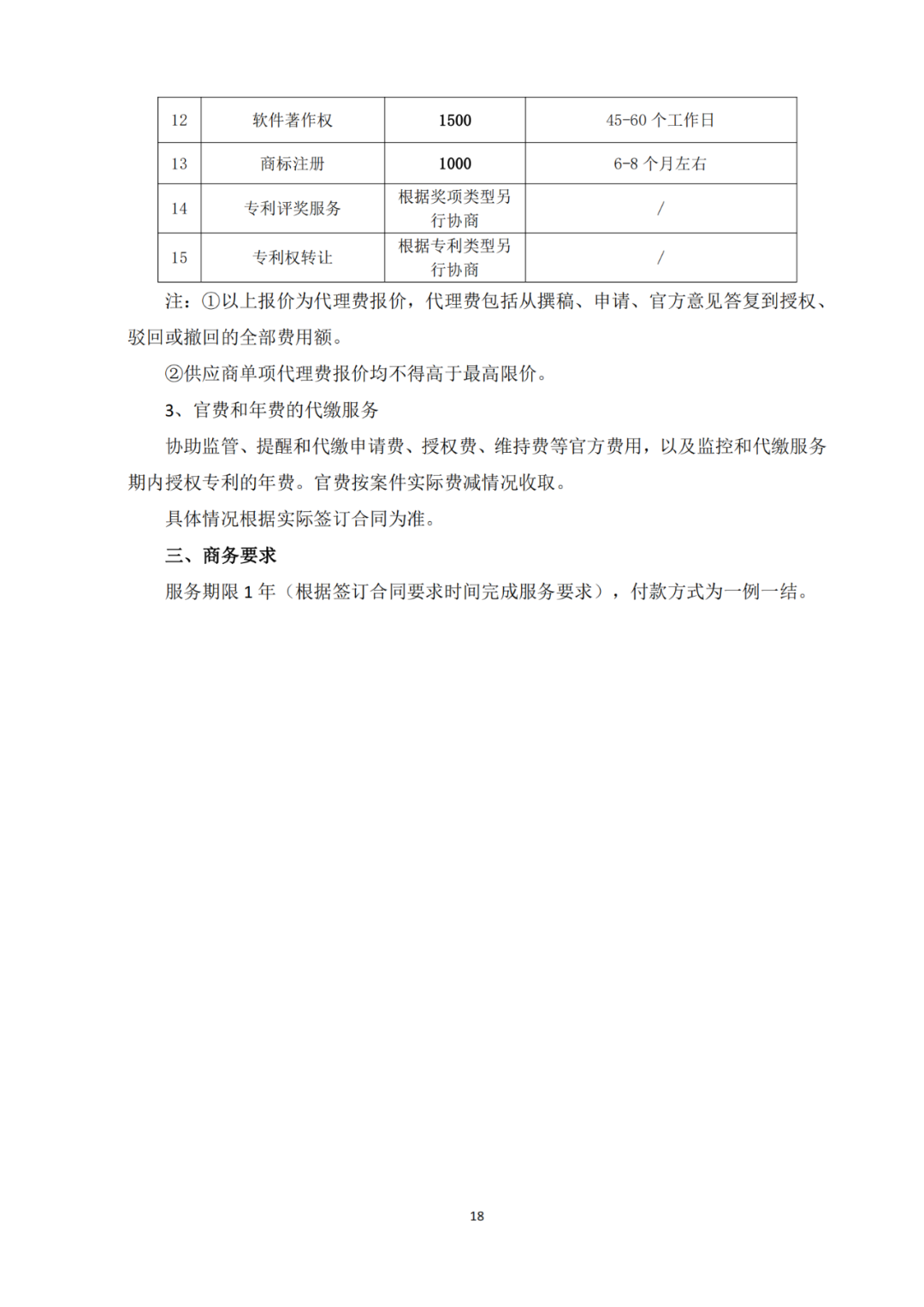 發(fā)明專利4980元，實(shí)用新型1800元，外觀500元，上海一研究院采購(gòu)知識(shí)產(chǎn)權(quán)代理成交公告