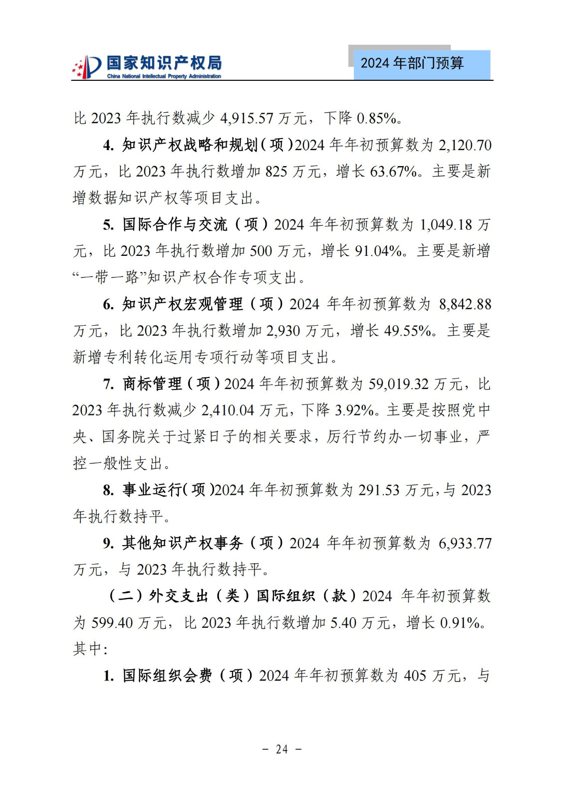 國知局：2024年專利審查費(fèi)預(yù)算50.6億元，績效指標(biāo)發(fā)明與實(shí)用新型新申請分類出案總量≥479萬件