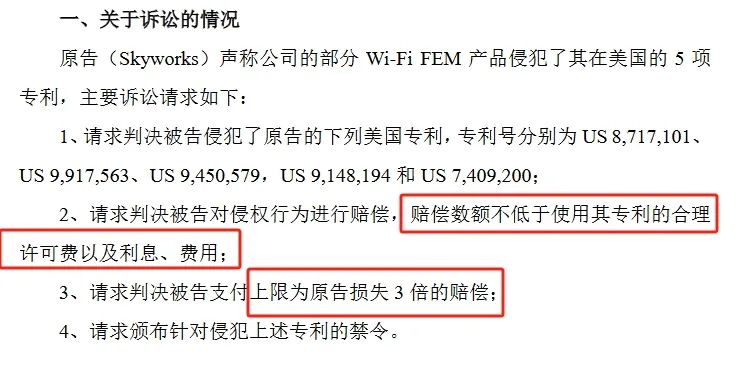 索賠3倍損失！康希通信被美國龍頭企業(yè)起訴專利侵權(quán)