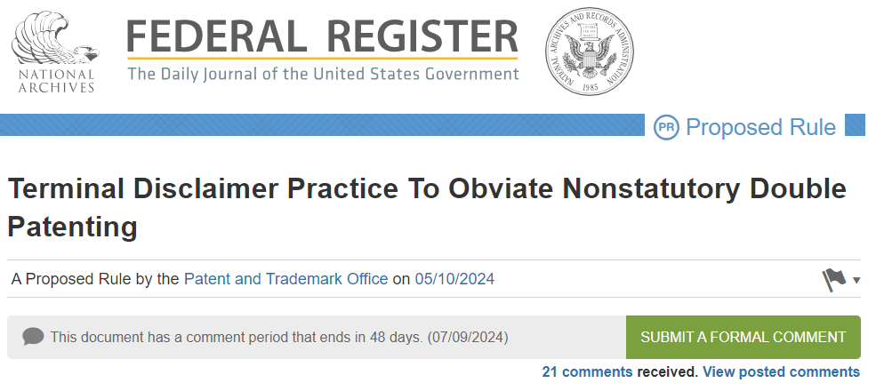 USPTO擬發(fā)布期末放棄（Terminal Disclaimer）新規(guī)，將顯著影響美國專利申請和保護(hù)策略