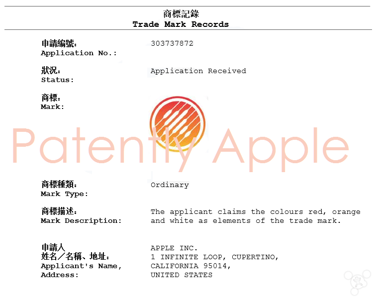 蘋果已為音樂備忘錄應(yīng)用圖標logo申請商標