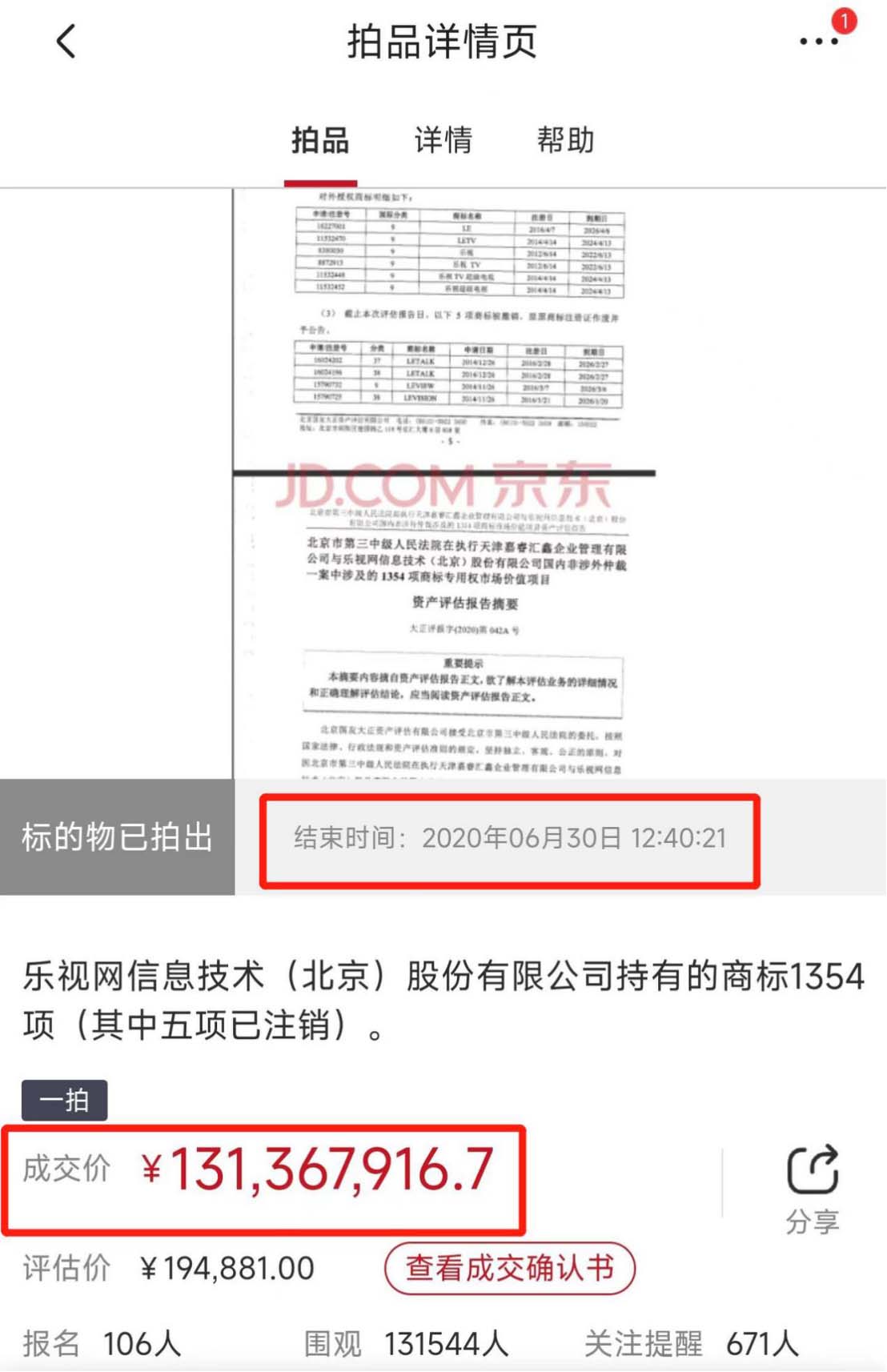 千人圍觀無(wú)人出價(jià)，908件商標(biāo)流拍背后的樂(lè)視還有什么底牌?